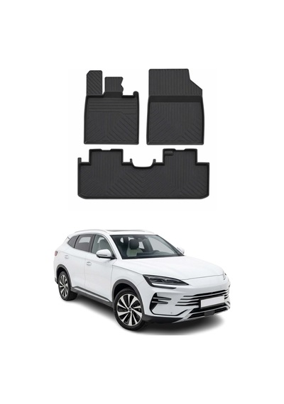Byd Seal U Ev 2024-2026 Uyumlu 4d Havuzlu Paspas Kauçuk Siyah 3 Parça