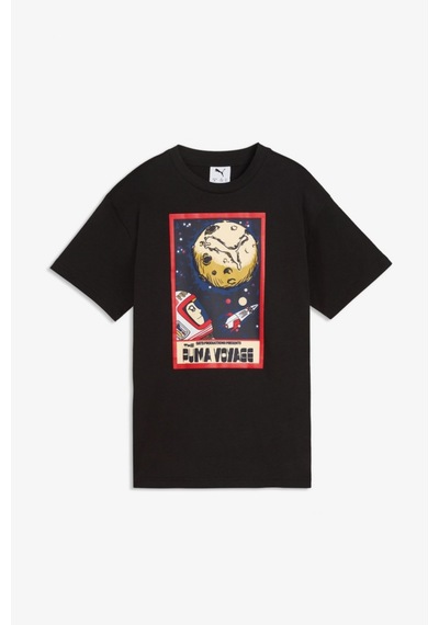 Puma Graphic Tee Çocuk Tişört Siyah Pamuklu Günlük Spor Tişört