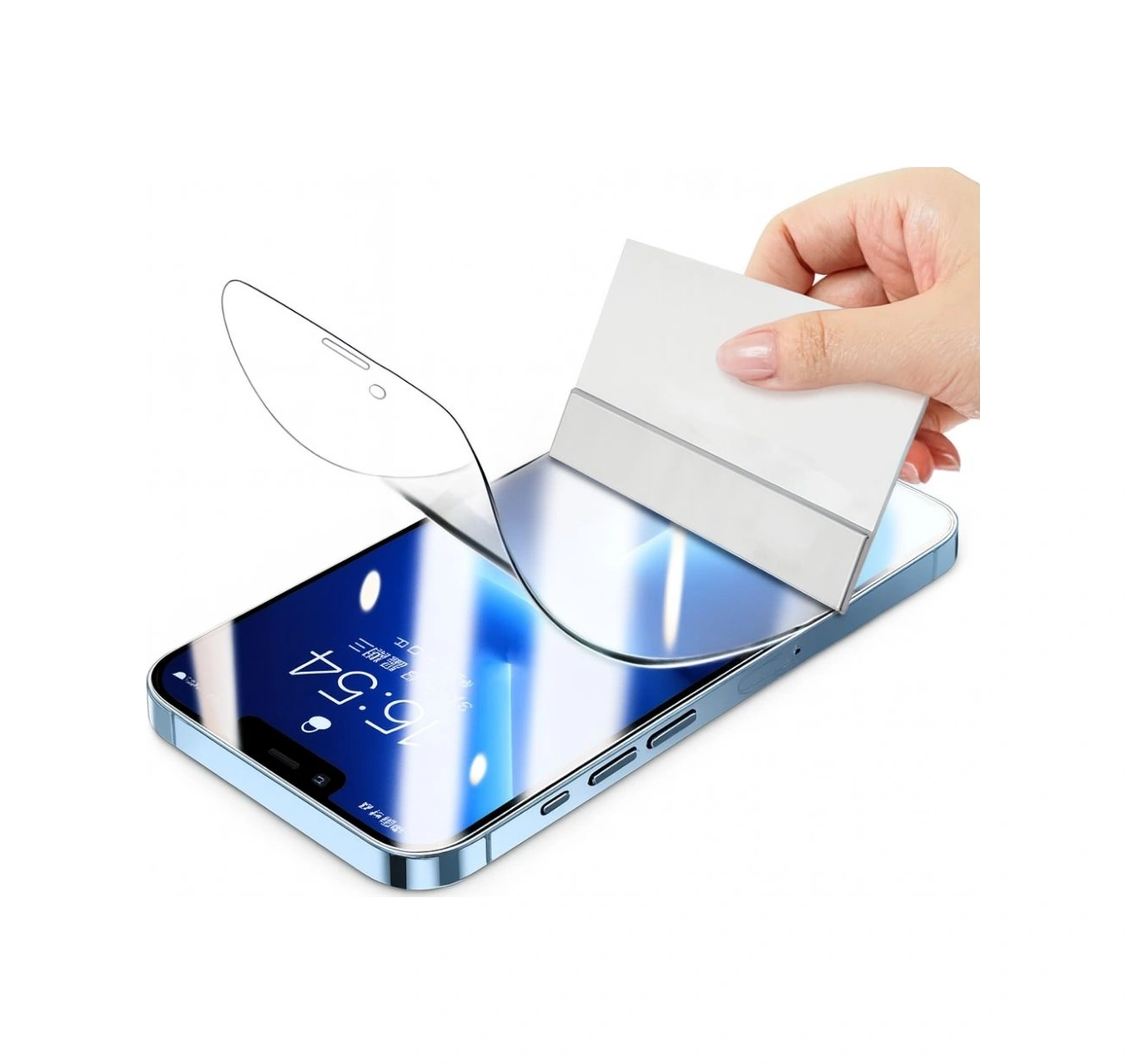 Schitec Apple Uyumlu iPhone 16e Darbe Emici Premium Ön Şeffaf Nano Ekran Koruyucu Poliüretan Film