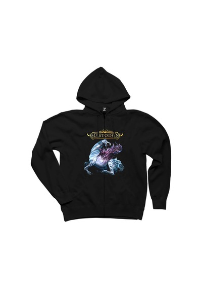 Mastodon Remission Siyah Fermuarlı Kapşonlu Sweatshirt Siyah
