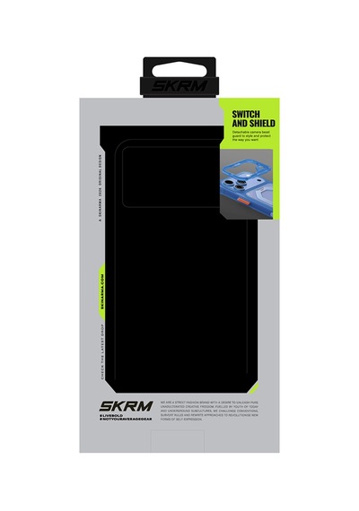 Apple Uyumlu iPhone 18 Pro Uyumlu Kılıf M-safe Şarj Özellikli Standlı Skinarma Saturn Kapak Mavi
