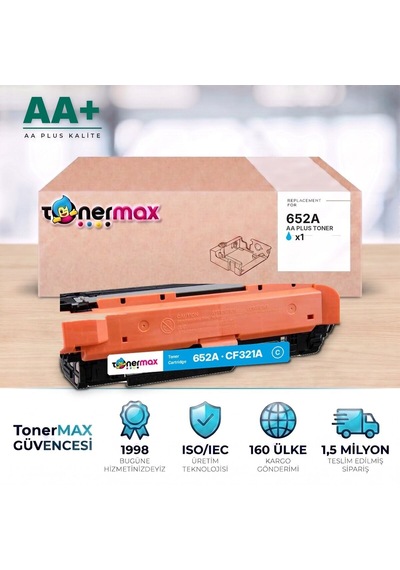 Hp 652a Cf321a Mavi Uyumlu Toner Aa Plus / Color Laserjet Enterprise M651 / Flow Mfp M680