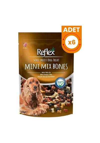 Reflex Küçük Karışık Kemikler Yarı Yumuşak Köpek Ödül Maması 6 Adet 150 Gr