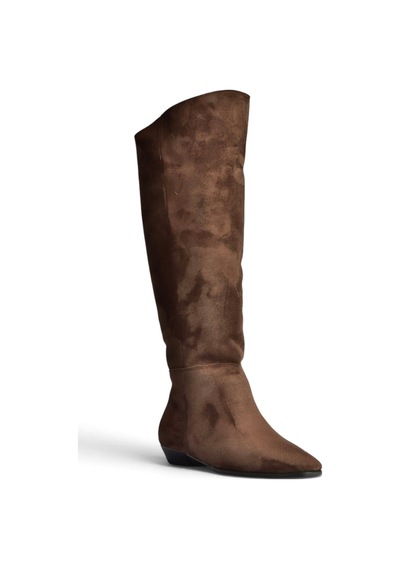 Fox Shoes Z404202702 Kahverengi Süet Klasik Kadın Çizme