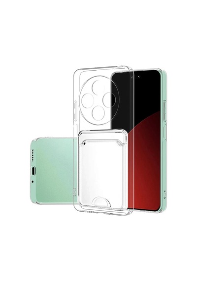 Xiaomi Redmi 14c Kılıf Kart Şeffaf Silikon - Şeffaf 0.2M-Çok Renkli