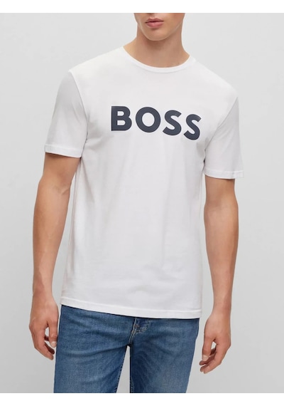 Hugo Boss Erkek T-shırt 50481923-100 50481923-100 Beyaz Beyaz