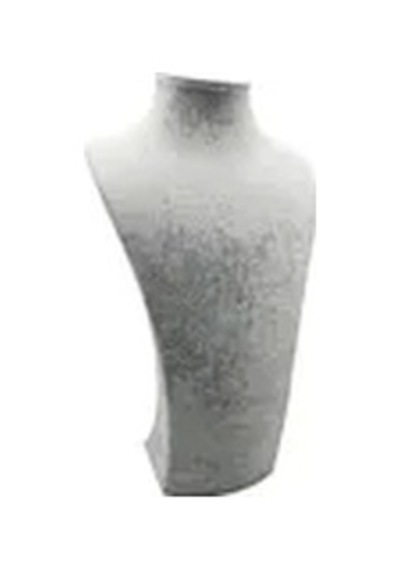 Süet Kumaş Elisia Manken Gri Renk 32/15 Cm Kolye Gerdanlık Takı Sergileme Mankeni