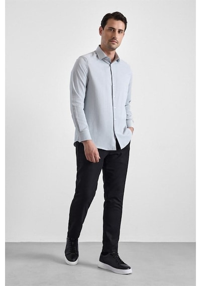 Süvari Gri Regular Klasik Yaka Casual Gömlek Sgm2025300001-s05