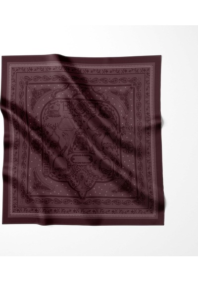 Molene Bordo Royal Desen Omuz Şal Eşarp