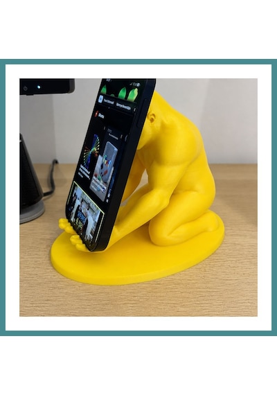 Trendexa 3d Baskı Goril Telefon Tutucu - Kaslı Goril Masaüstü Telefon Standı-sarı Mac Standart