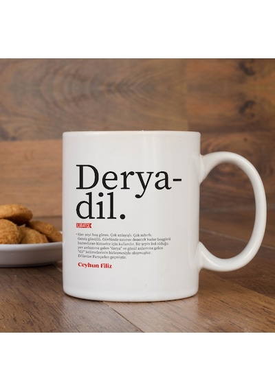 Lügatçe Deryadil Isme Özel Kupa