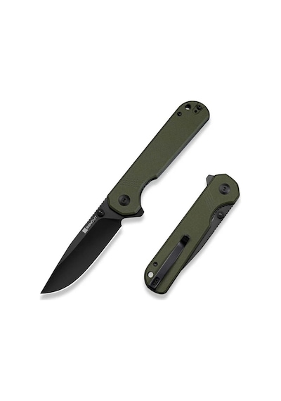 Sencut Aetheris Flipper & Thumb Stud Knife Od Green G10 Handle Kamp Çakı Yeşil