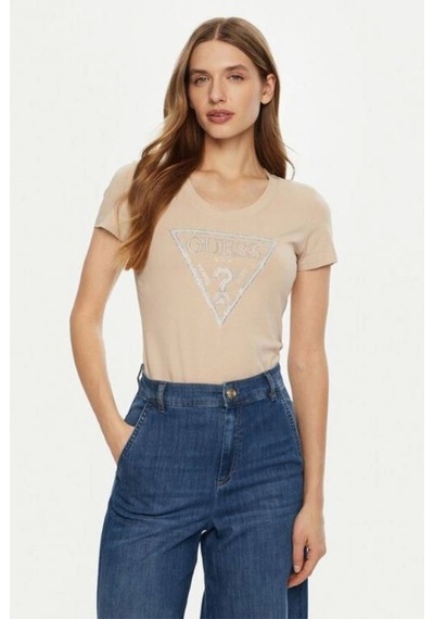 Guess Kadın Bej T-shirt Bej
