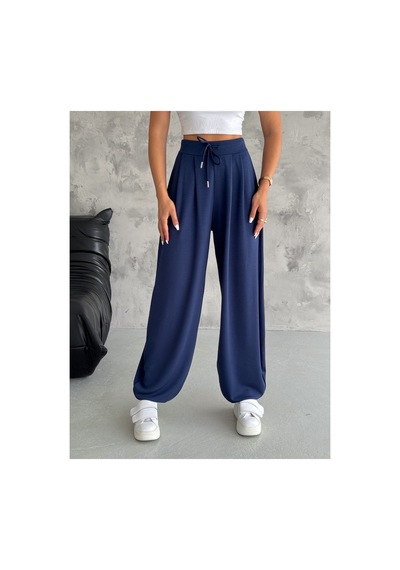 Gugus Kadın Modal Kumaş Şalvar Trend Model Paça Ve Bel Detaylı Rahat Kesim Eşofman Lacivert Gugus Kadın Modal Kumaş Şalvar Trend Model Paça Ve Bel Detaylı Rahat Kesim Eşofman Lacivert
