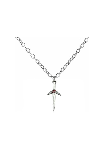 Naruto Kunai Figürlü İtachi & Sasuke Temalı Unisex Kolye 60 Cm Zincirli Anime Takı Gümüş 36742559