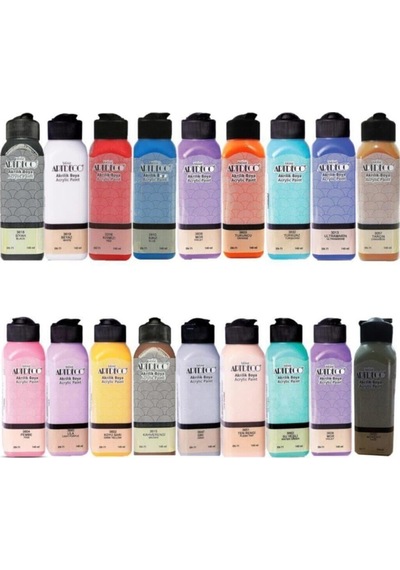 Akrilik Boya 140 Ml Karışık Renkler 18 Renk 18li Set