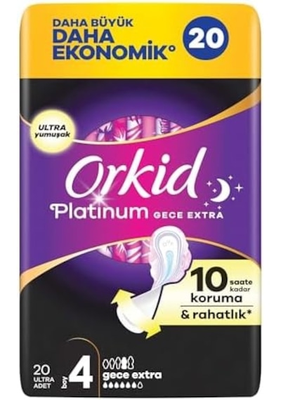 Platinum Hijyenik Ped Gece Ekstra Boy 4 20 Adet Ped