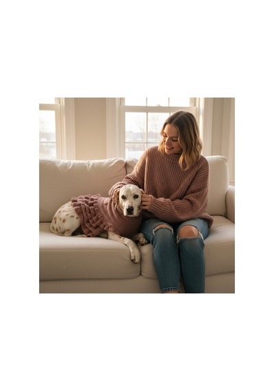 Kedi Ve Köpek İçin Pembe Simli Fırfırlı Kazak