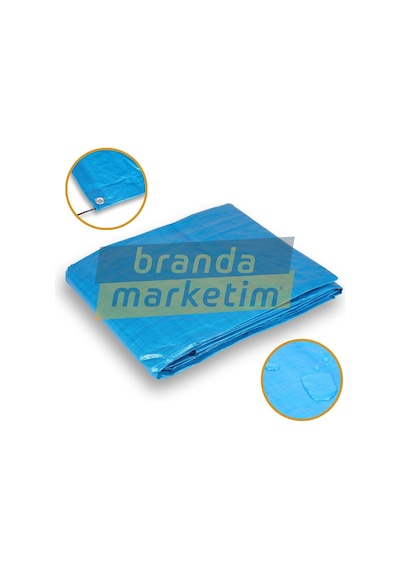 Ebatlı Çadır Branda 8mtx8mt Mavi