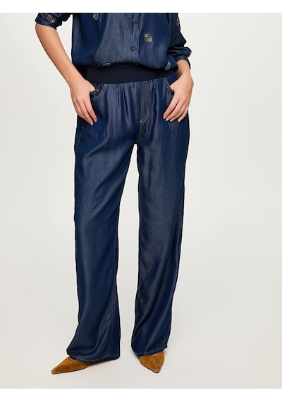 Faik Sönmez Wıde Leg Fıt Beli Lastikli Liyoselli Rahat Jean Pantolon S26jpn010 Us26jpn01027 İndigo Faik Sönmez Wıde Leg Fıt Beli Lastikli Liyoselli Rahat Jean Pantolon S26jpn010 Us26jpn01027 İndigo