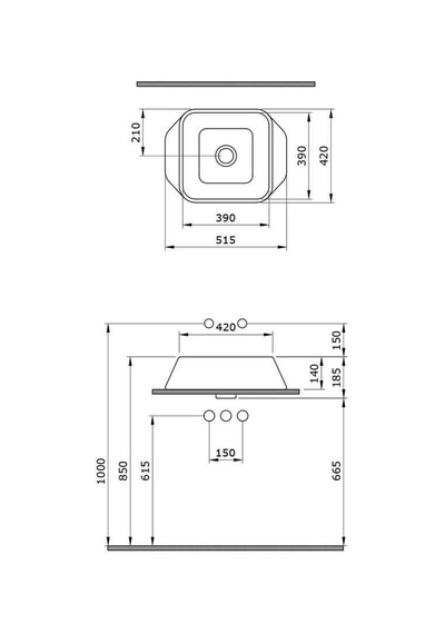 Bocchi Firenze Çanak Lavabo Parlak Siyah 1005-005-0125