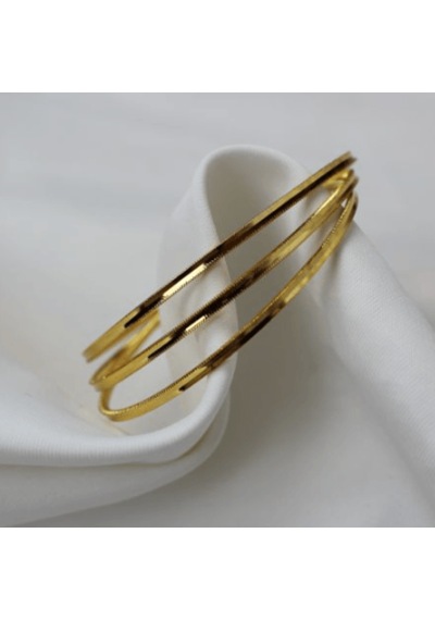 Ajda I Nce Minimal Imitasyon Altın Bilezik Gold