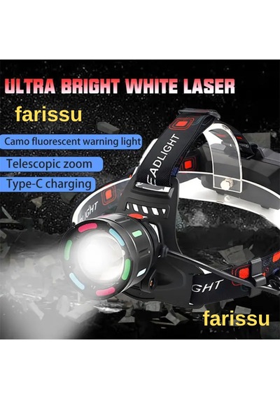 30w Ultra Güçlü Led Kafa Lambası 4 Adet Pilli - Yedek Bataryalı Set - 3000 Lümen 1000m Menzil Siyah