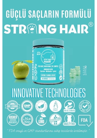 Strong Hair Gummy Vitamin 60 Adet