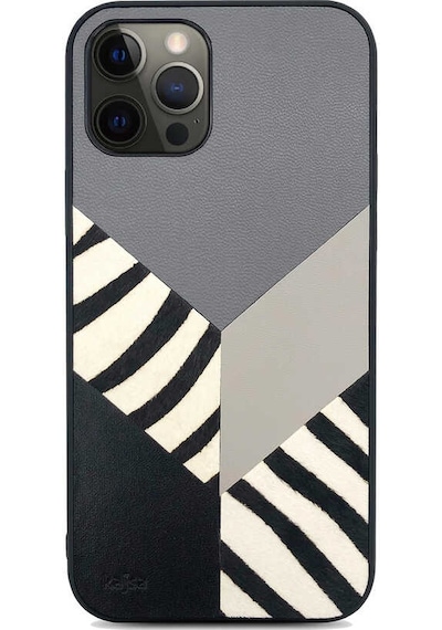 Kajsa Apple Uyumlu iPhone 12 Pro Max Kılıf Kajsa Glamorous Serisi Zebra Combo Kapak ZORE-218994