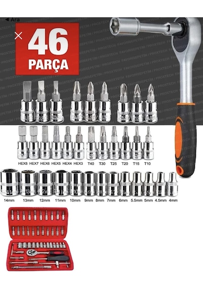 Lokma Takımı 58 Parça Otomatik Cırcırlı Set