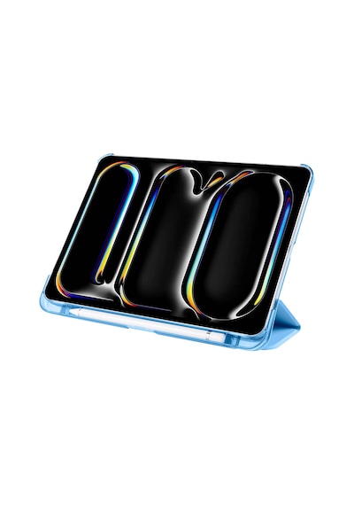 Apple Uyumlu iPad  Pro 11 2025 M5 Mkst Smart Cover Kalem Bölmeli Standlı 1-1 Kılıf - Mavi Tablet Kılıfı