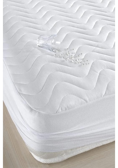 Bebesi Sıvı Geçirmez Fitted Kapitoneli Alez 220x200 Cm Çift Kişilik Alez Beyaz
