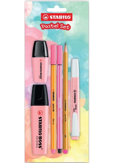 Stabilo Fosforlu Kalem Tek Renk Pastel Set 6 Lı Pembe 70/129-6 Çok Renkli