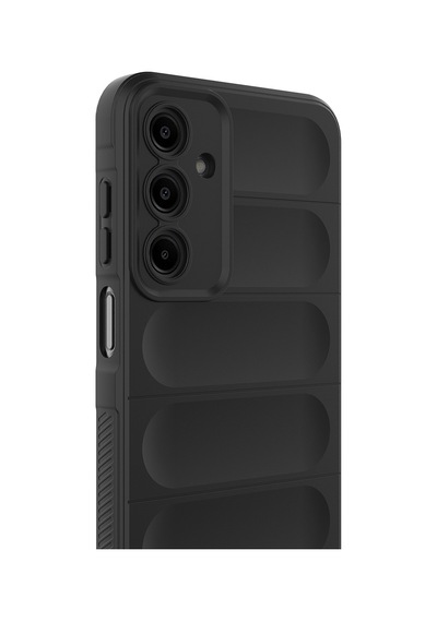 Zore Galaxy A17 Kılıf Esnek Tpu Oyuklu Arka Yüzey Tasarımlı Nvth Etnik Silikon Kapak - Siyah