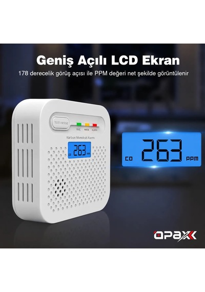 Opax Y100a-aa-w Wifi Karbonmonoksit Dedektörü Ve Co Alarmı