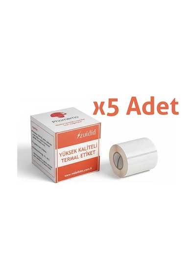 5 Adet - 40 X 30 Mm Şeffaf Termal Etiket 230 Adet - Phomemo M Serisi Modellere Uyumludur.