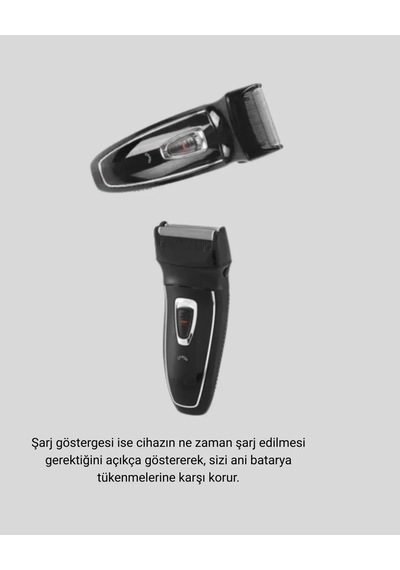 Lb Şarjlı Kablosuz Tıraş Makinesi Çift Başlık Kuru Tıraş Ergonomik Taşınabilir
