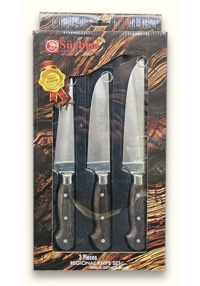 Ilkeshop Kasap Ahşap Seti 3'lü Pimli - Tt198 - Surbisa