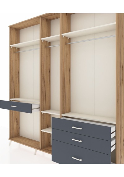 Arges Dolap 7 Raflı 4 Çekmeceli 3 Askılı 220x30x243 Çam-aytaşı/antrasit Aytası/antrasıt Arges Dolap 7 Raflı 4 Çekmeceli 3 Askılı 220x30x243 Çam-aytaşı/antrasit Aytası/antrasıt