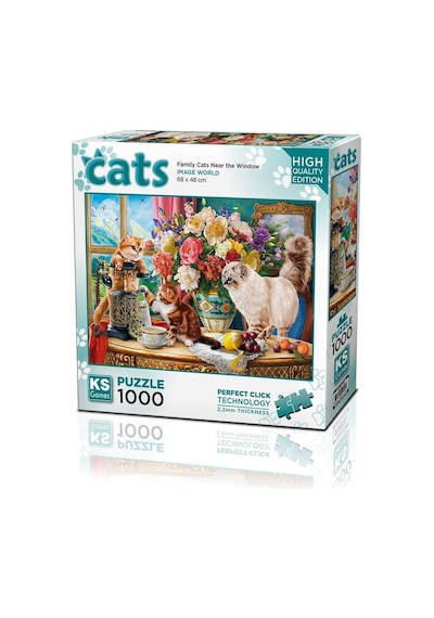 Ks Games Puzzle Family Cats Near The Window 1000 Parça
