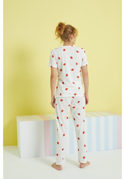Siyah İnci Örme Pijama Takım 24107098 Çok Renkli