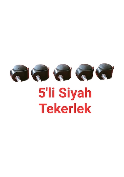 Turaofis Tura Ofis 5 Adet Tekerlek Ofis Koltuğu Yedek Parçası