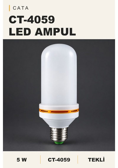 Cata Ct-4059 5w E27 Çok Fonksiyonlu Alev Led Ampul