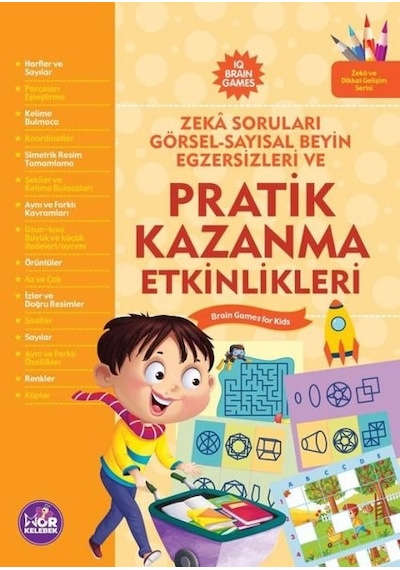 Pratik Kazanma Etkinlikleri - Zeka Soruları Görsel - Sayısal Beyin Egzersizleri Ve- Mor Kelebek