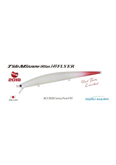 Duo Tide Minnow Slim Flyer 140 Accz126 / Ivory Pearl Red Tail