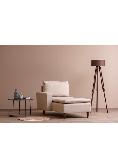 Lungo Modüler Daybed - Krem Keten Krem