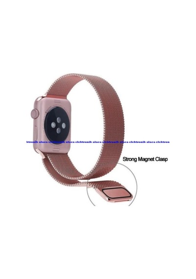 Apple Uyumlu Watch 38Mm Celik Orme Kordon Rose Gold
