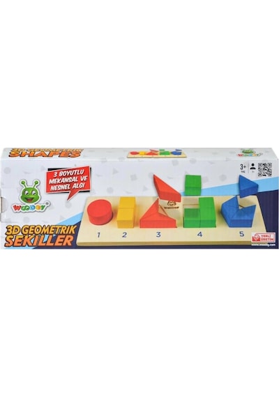 Mey İthalat 125 Woodoy 3d Yapboz Geometrik Şekiller Bultak