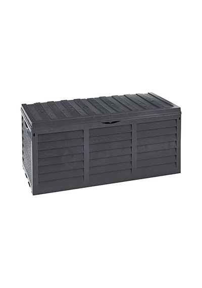 Tekerlekli 320 Lt Bahçe Depolama Sandığı, Ahşap Desenli