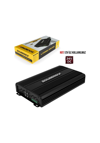 Soundmax Sx-3100.4 Oto Anfi Stereo 24v 4000 Watt 4 Kanal